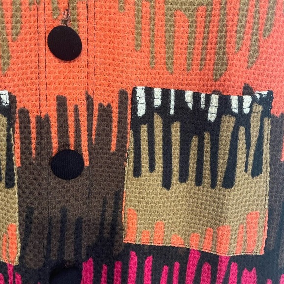 Aryeh Sleeveless Hooded Dress Abstract‎ Print Pockets Casual S - Picture 6 of 6